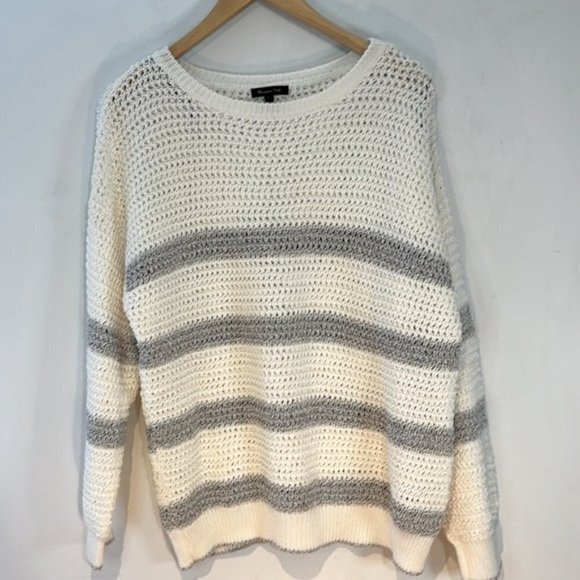 Massimo Dutti Cream and Gray Knit Sweater - Picture 6 of 10